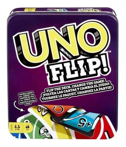 Jogo Uno Flip Tin Lata Original Mattel Novo E Lacrado